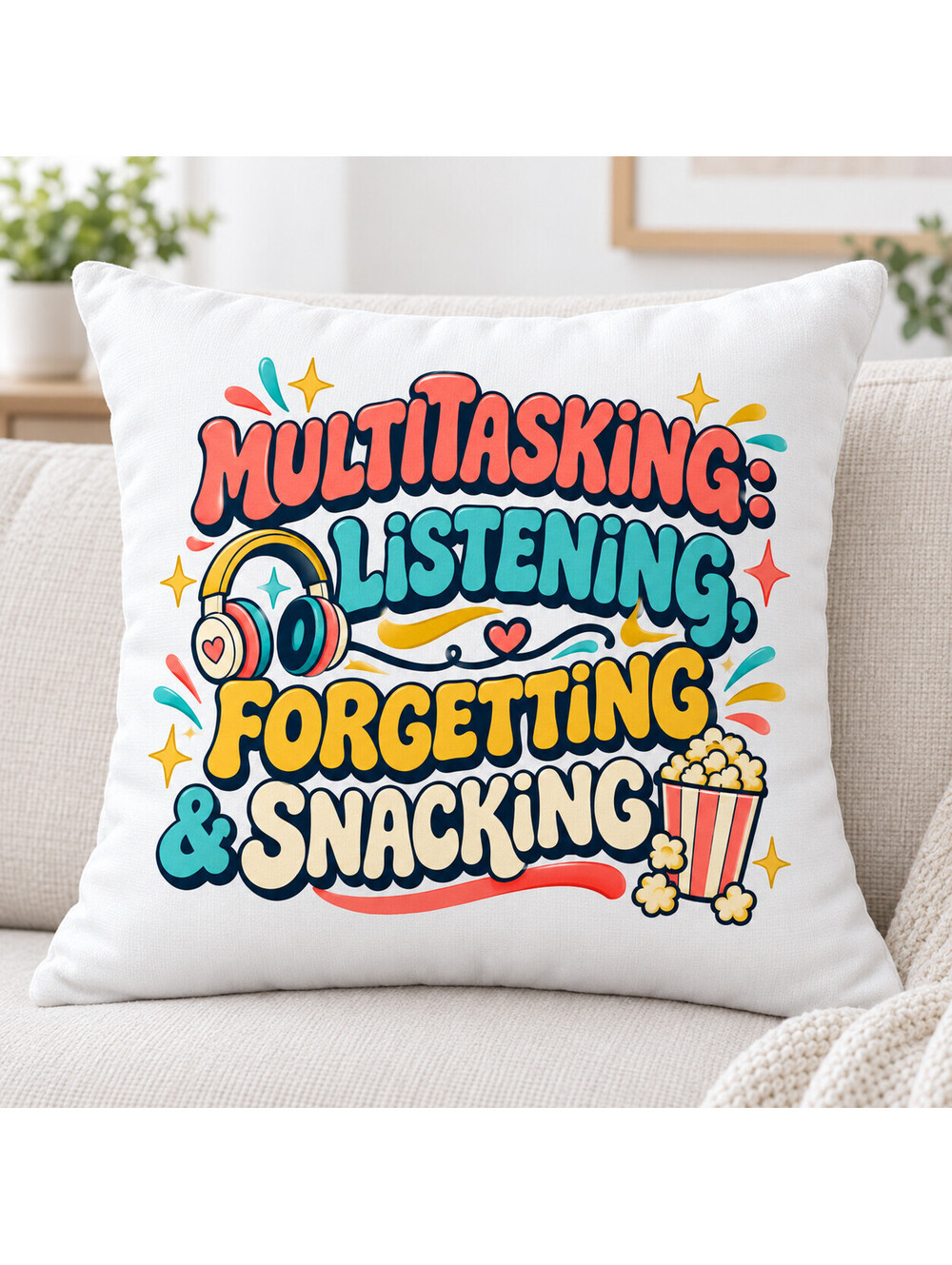 Multitasking Funny DTF Transfer 10 Inch Ready to Press Shirt Decal Pack of 4